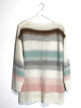 Kolorowy sweter 100% Alpaka