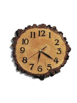 Zegar drewniany z drewna brzozy