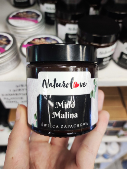 Świeca Sojowa Miód Malina 120ml