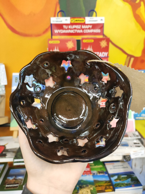 Miska ceramiczna mała brązowa w gwiazdki Miska ceramiczna mała brązowa w gwiazdki