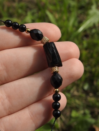 Bransoletka "TURMALINKA" z czarnymi turmalinami bransoletka ochronna nr 8