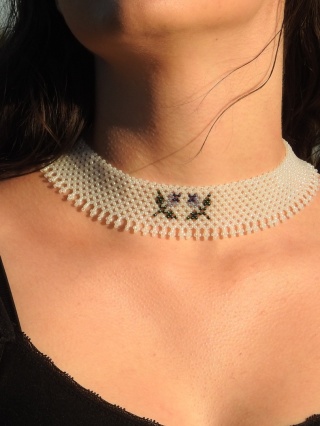 Drabynka inspirowana bojkowskimi motywami kwiatowymi