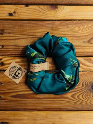 Jedwabna gumka do włosów jedwab 100% morska