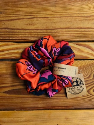 Jedwabna gumka do włosów jedwab 100% pomarańczowa