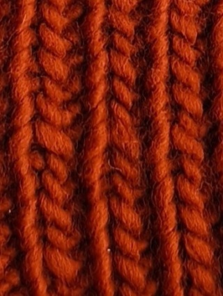 Wełniana ciemnoczerwona czapka 100% Wełna Owcza